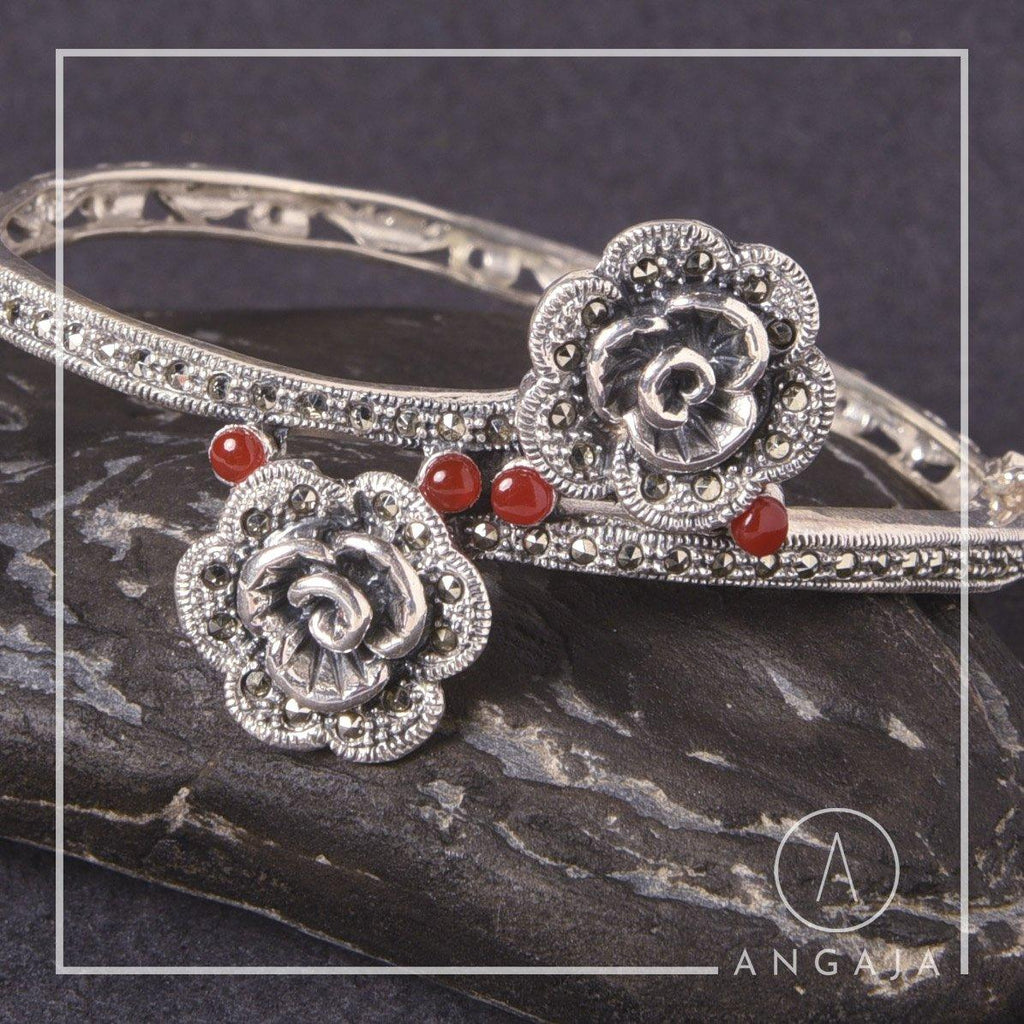 Marcasite Silver Bracelet - Angaja Silver