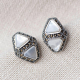 Marcasite Silver Earrings - Angaja Silver