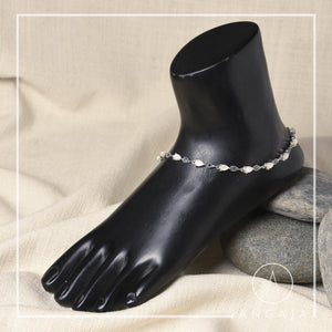 Marcasite with Opal Silver Anklet Pajeb - Angaja Silver