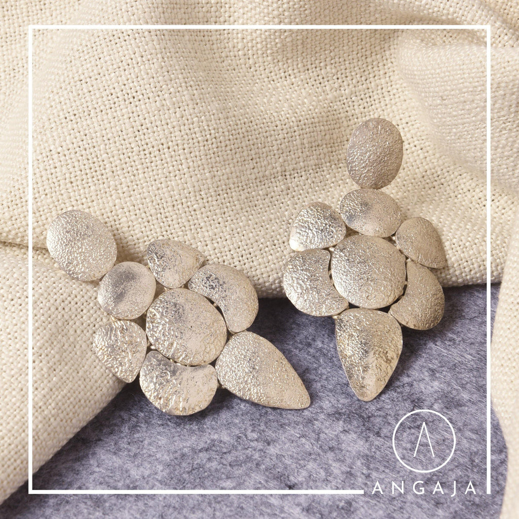 Modern Earrings - Angaja Silver