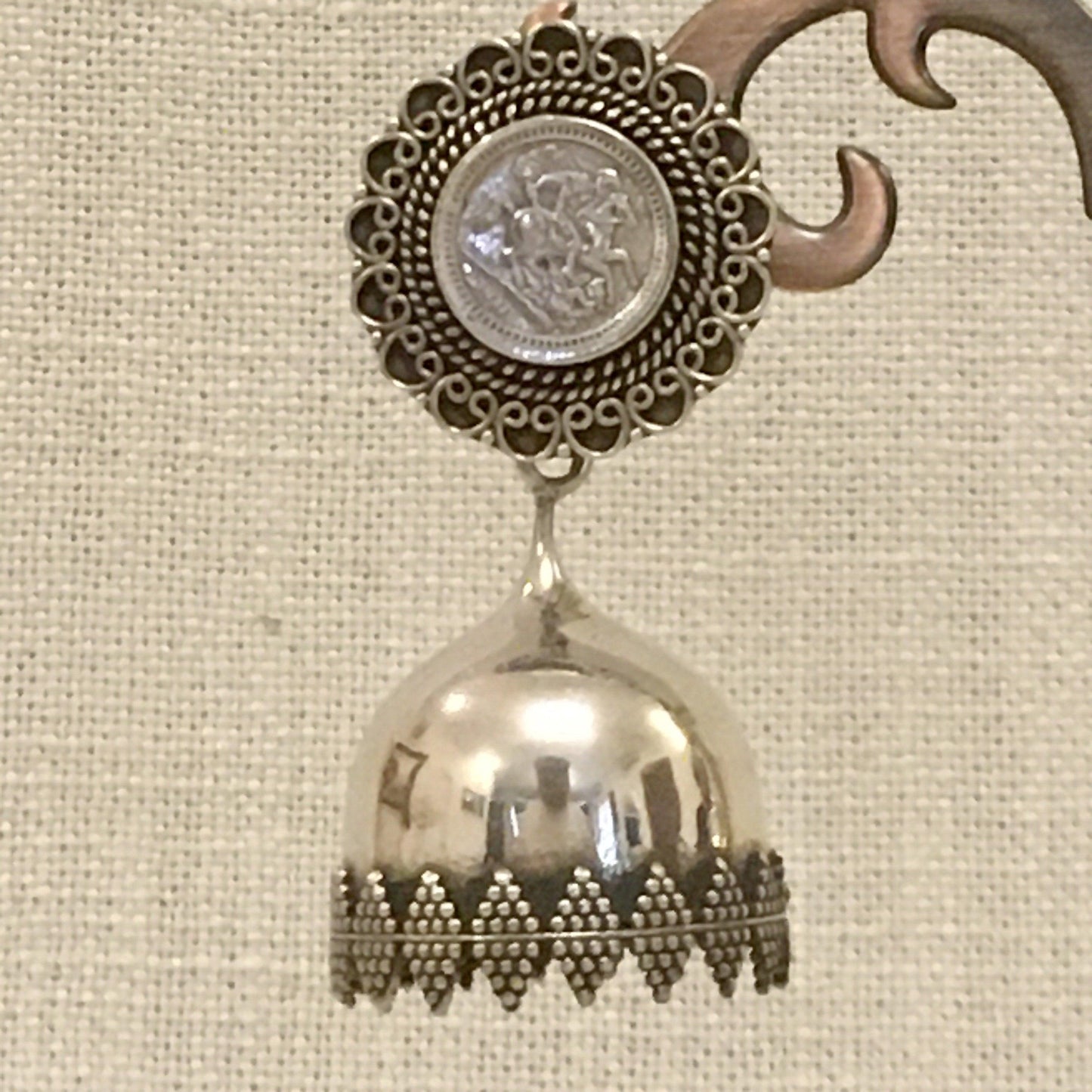 Modern Jhumka - Angaja Silver
