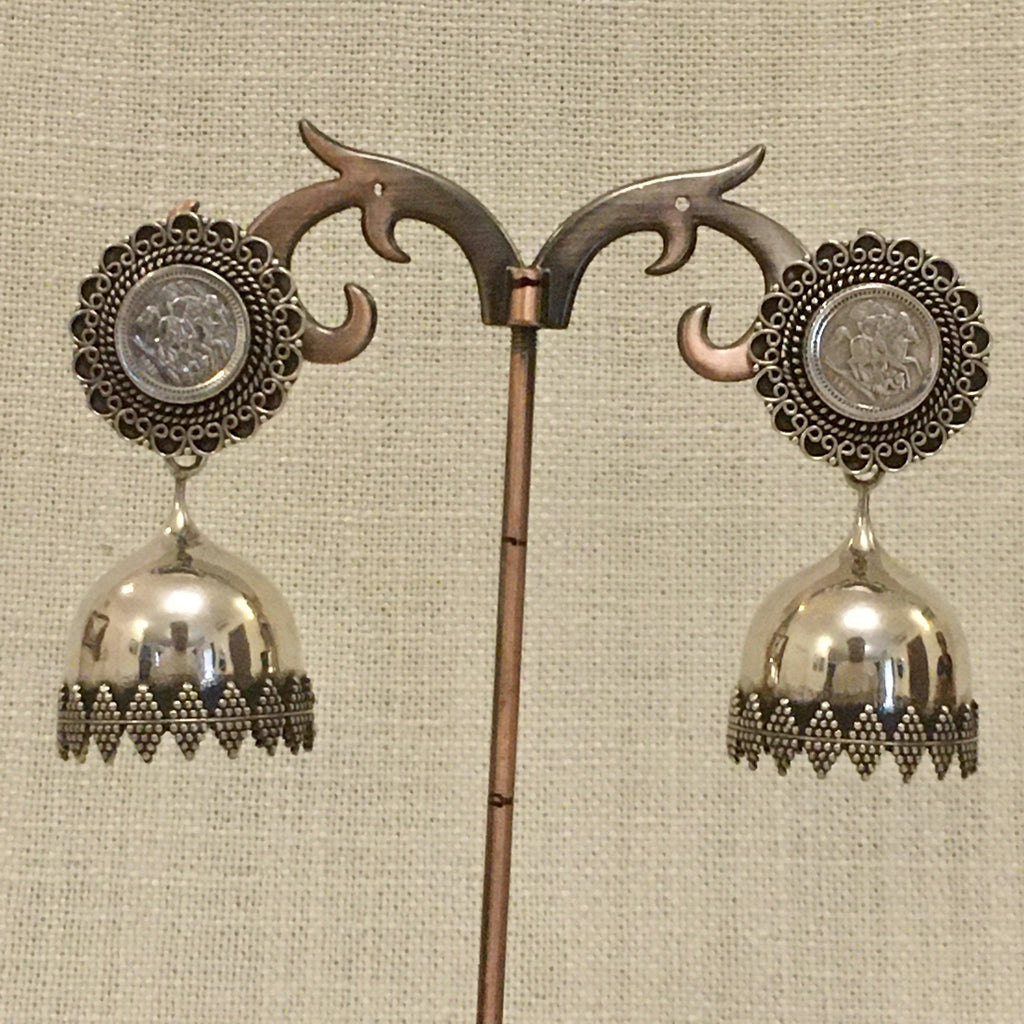 Modern Jhumka - Angaja Silver