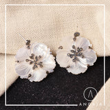 Mother of Pearl Silver Earring - Angaja Silver