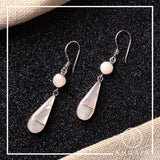 Mother of Pearl Silver Earrings - Angaja Silver