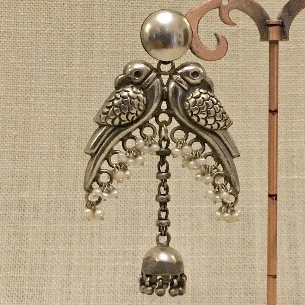 Peacock earring - Angaja Silver