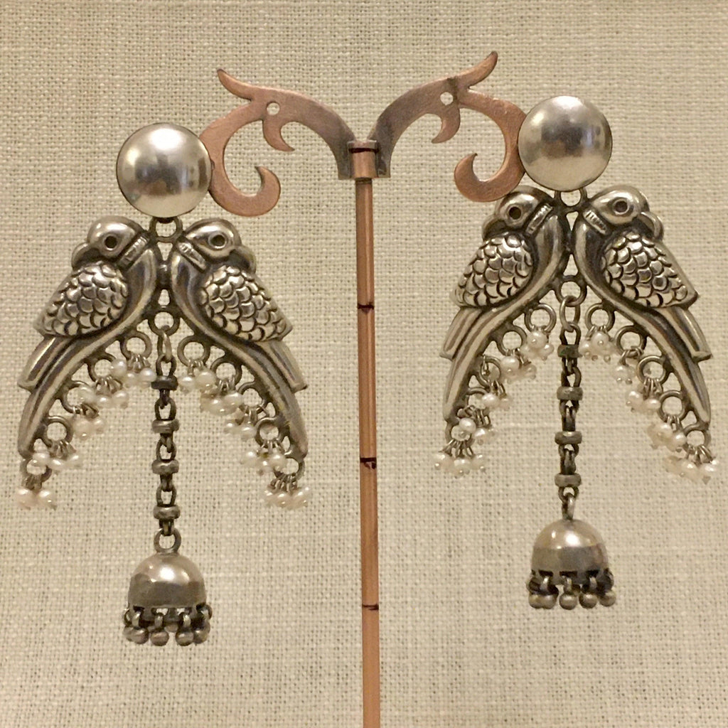 Peacock earring - Angaja Silver