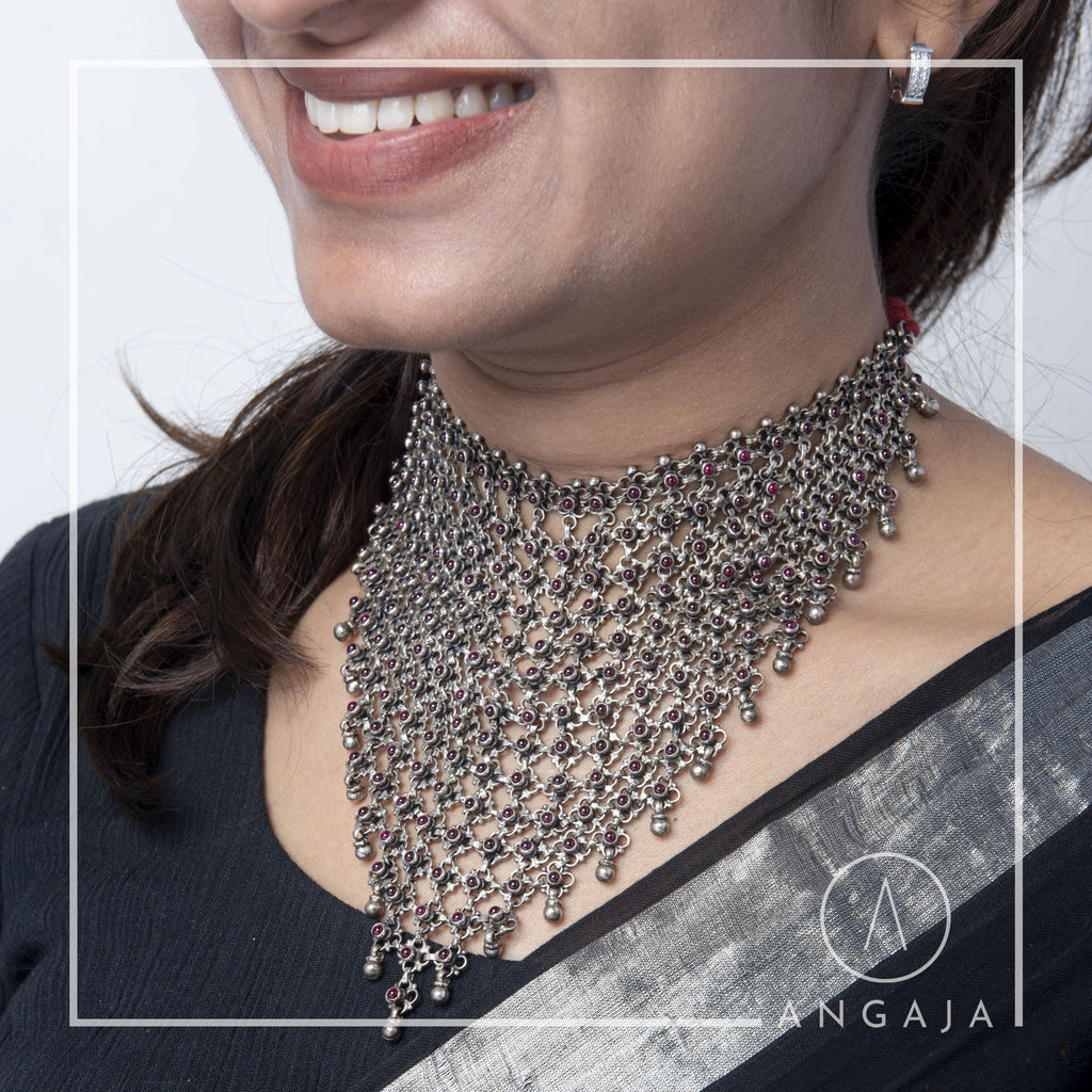 Queen Padmavati Choker - Angaja Silver