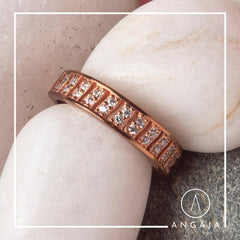 Rose Gold Plated Silver Band