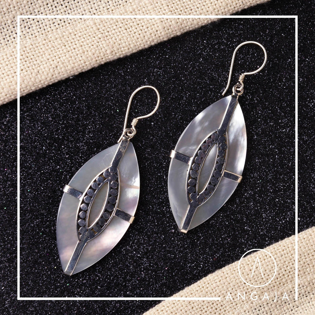 Shell Silver Earring - Angaja Silver