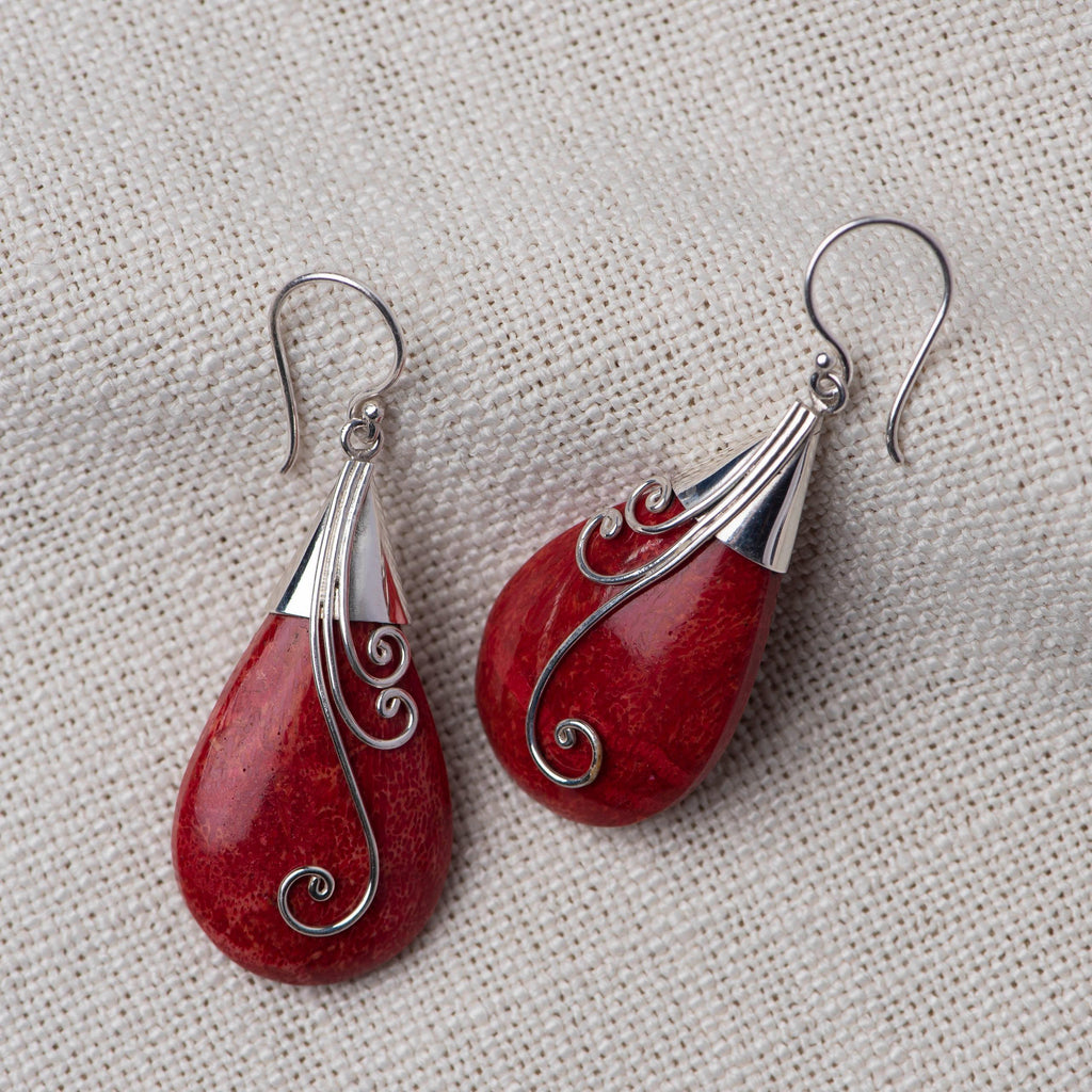 Shell Silver Earring - Angaja Silver