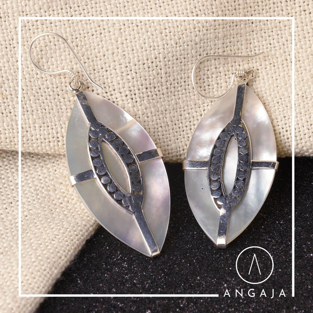 Shell Silver Earring - Angaja Silver