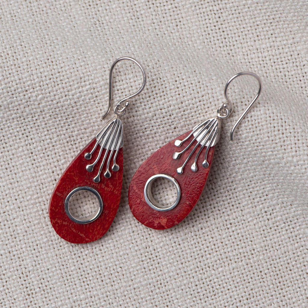 Shell Silver Earring - Angaja Silver