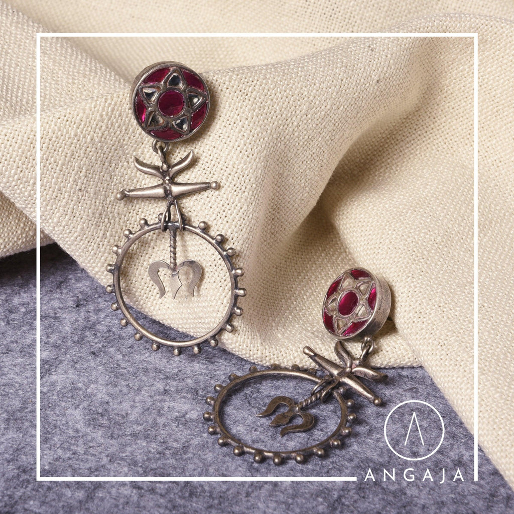 Shiva Earrings - Angaja Silver