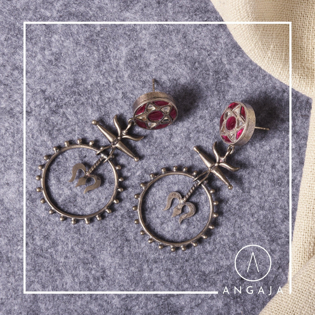 Shiva Earrings - Angaja Silver