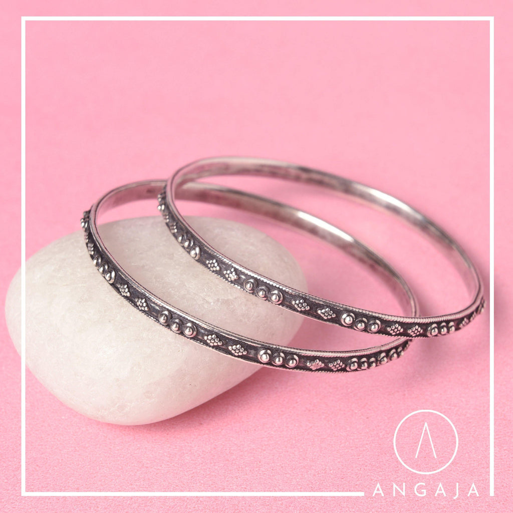 Silver Bangles - Angaja Silver