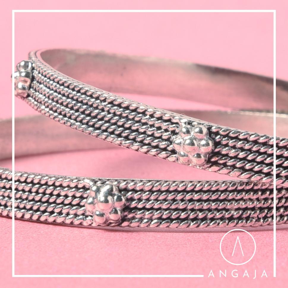 Silver Bangles - Angaja Silver