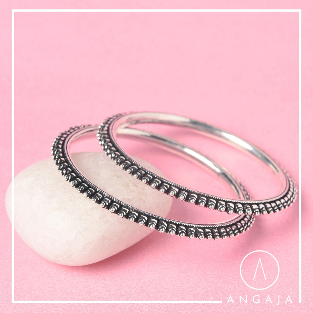 Silver Bangles - Angaja Silver