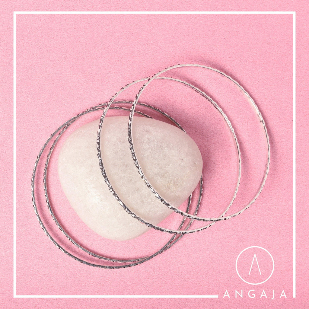 Silver Bangles - Angaja Silver