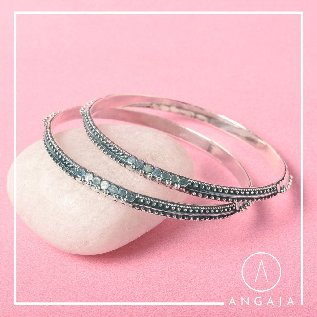 Silver Bangles - Angaja Silver