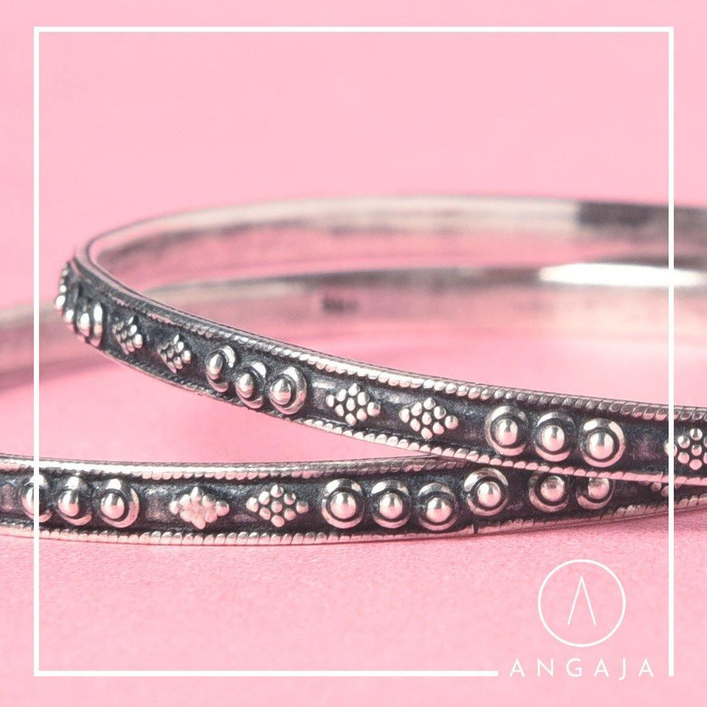 Silver Bangles - Angaja Silver