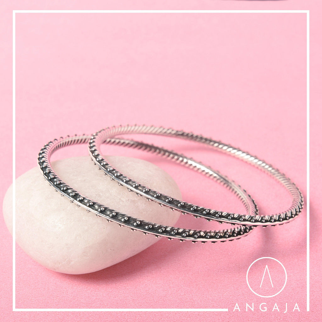 Silver Bangles - Angaja Silver