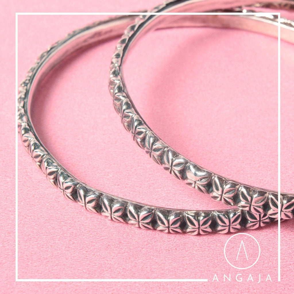 Silver Bangles - Angaja Silver