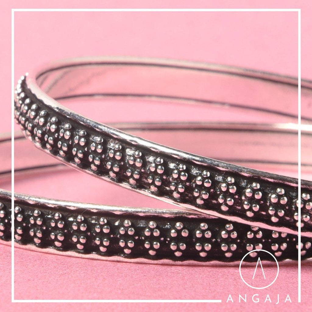 Silver Bangles - Angaja Silver