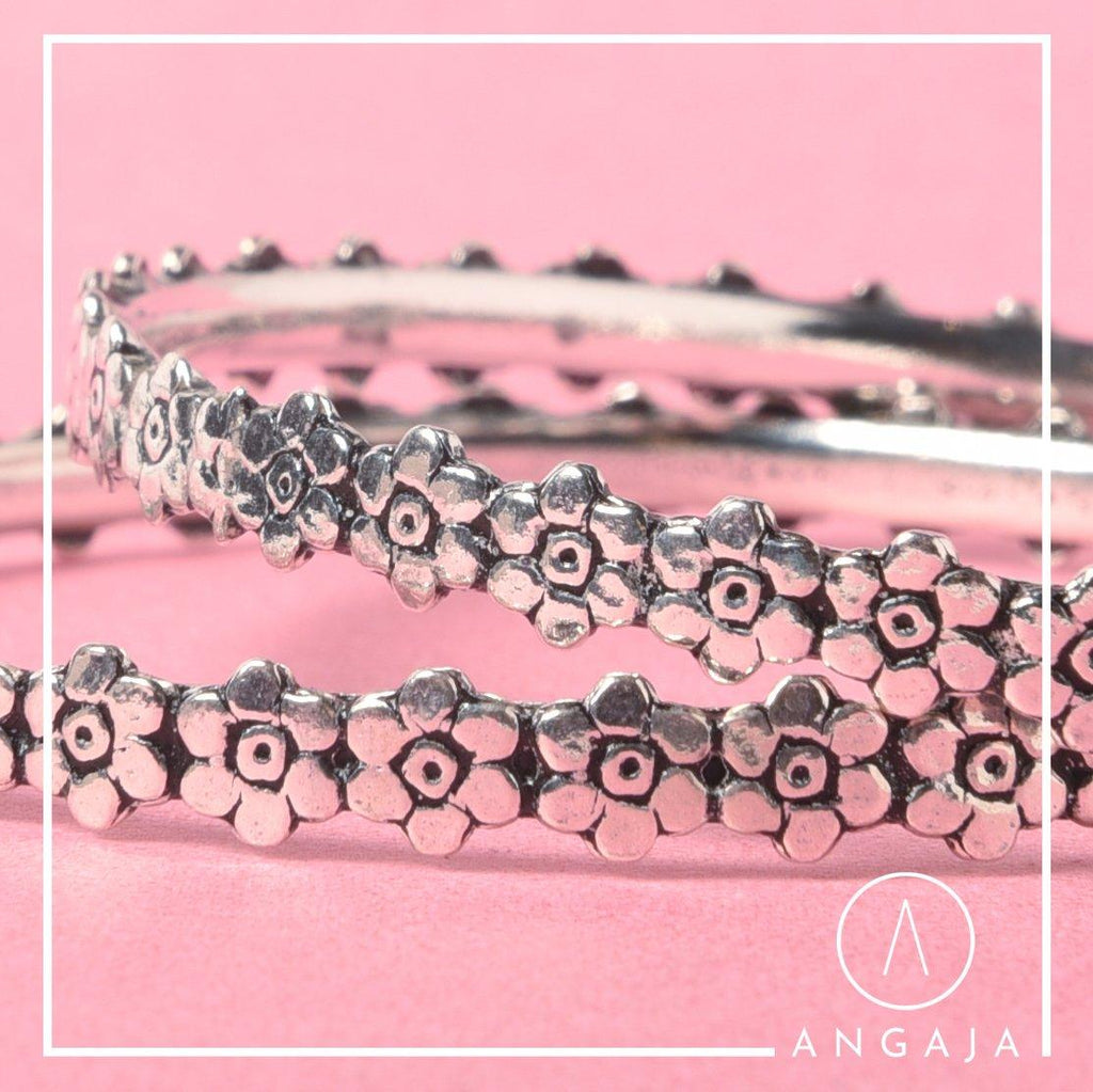 Silver Bangles - Angaja Silver