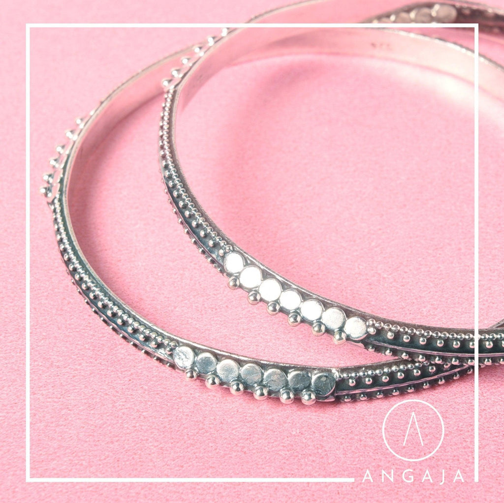 Silver Bangles - Angaja Silver