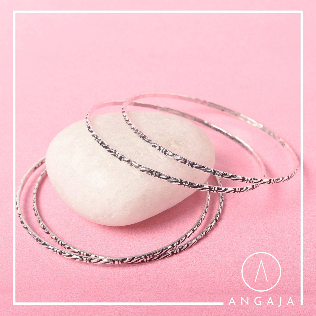 Silver Bangles - Angaja Silver