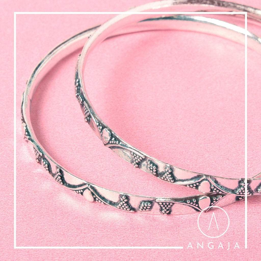 Silver Bangles - Angaja Silver