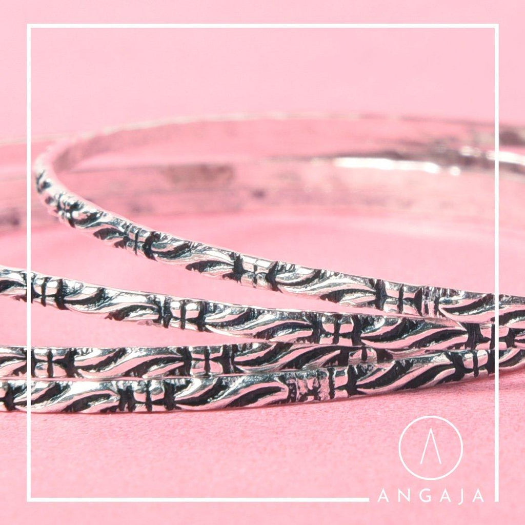 Silver Bangles - Angaja Silver