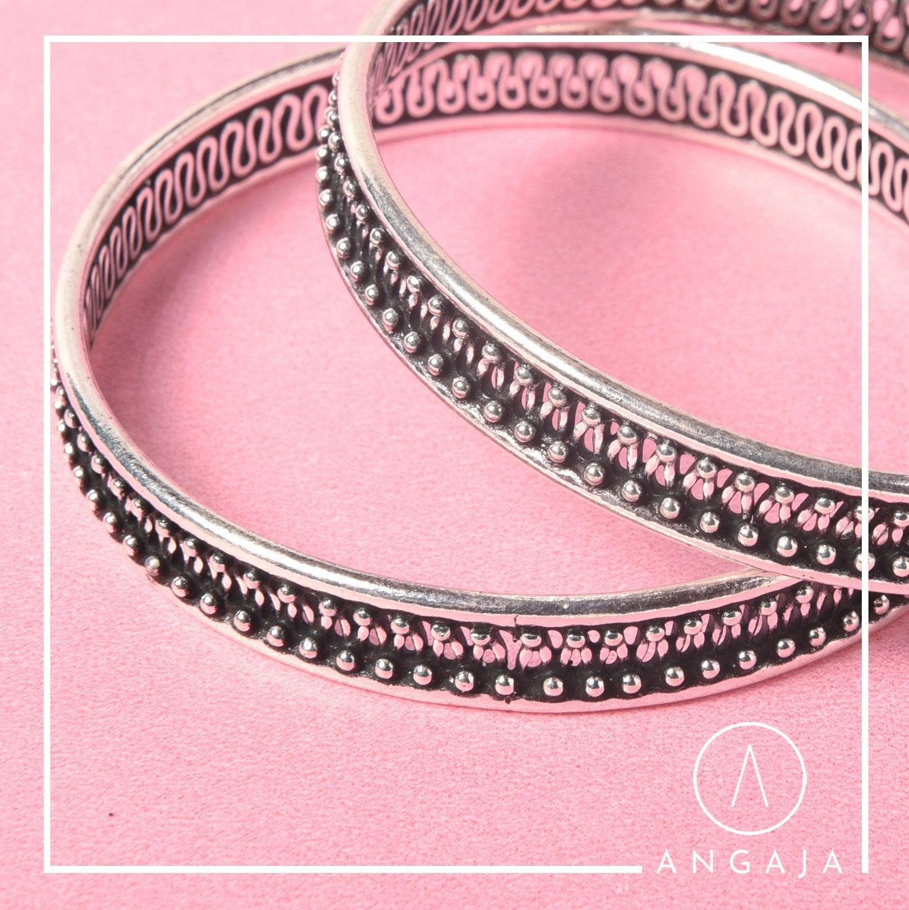 Silver Bangles - Angaja Silver