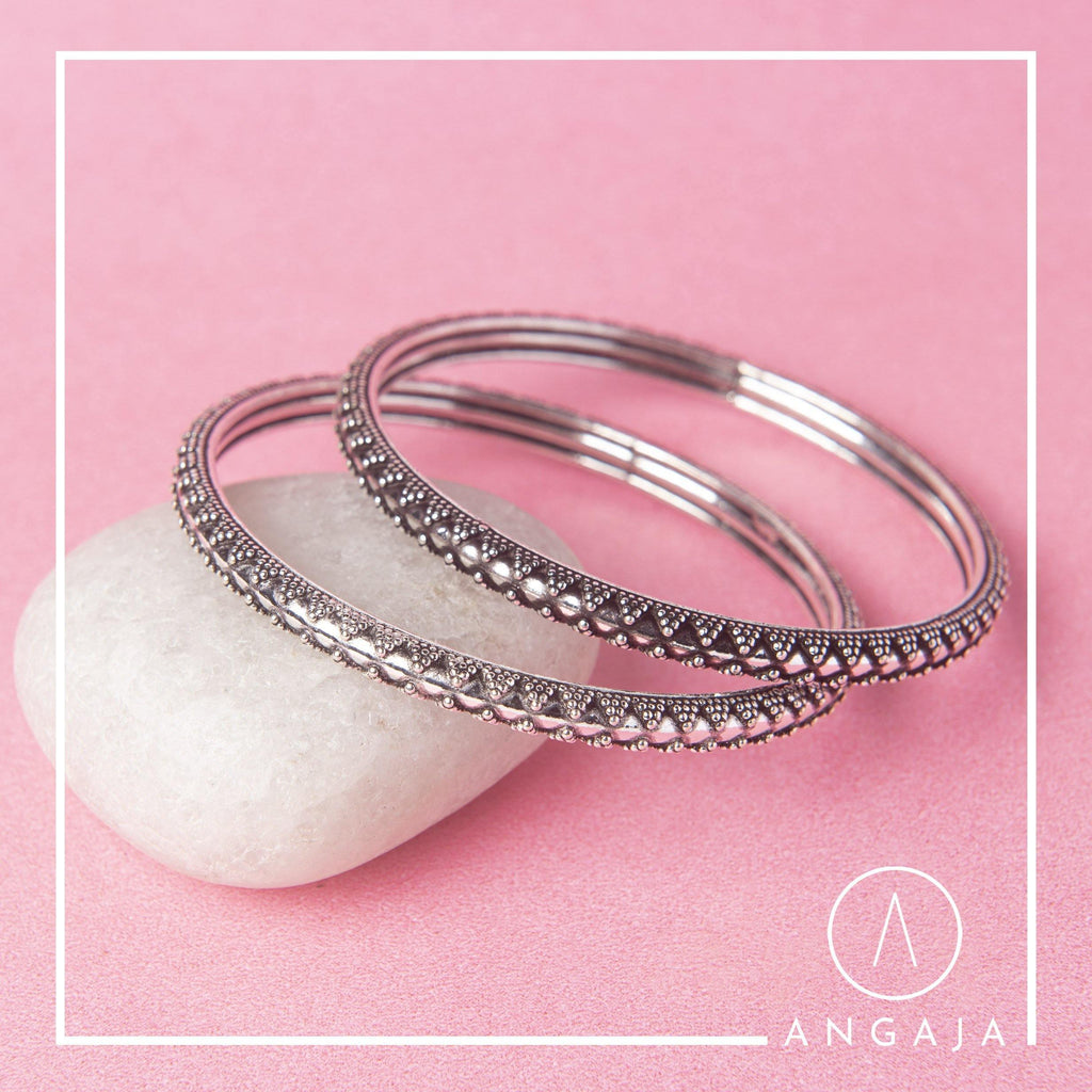 Silver Bangles - Angaja Silver