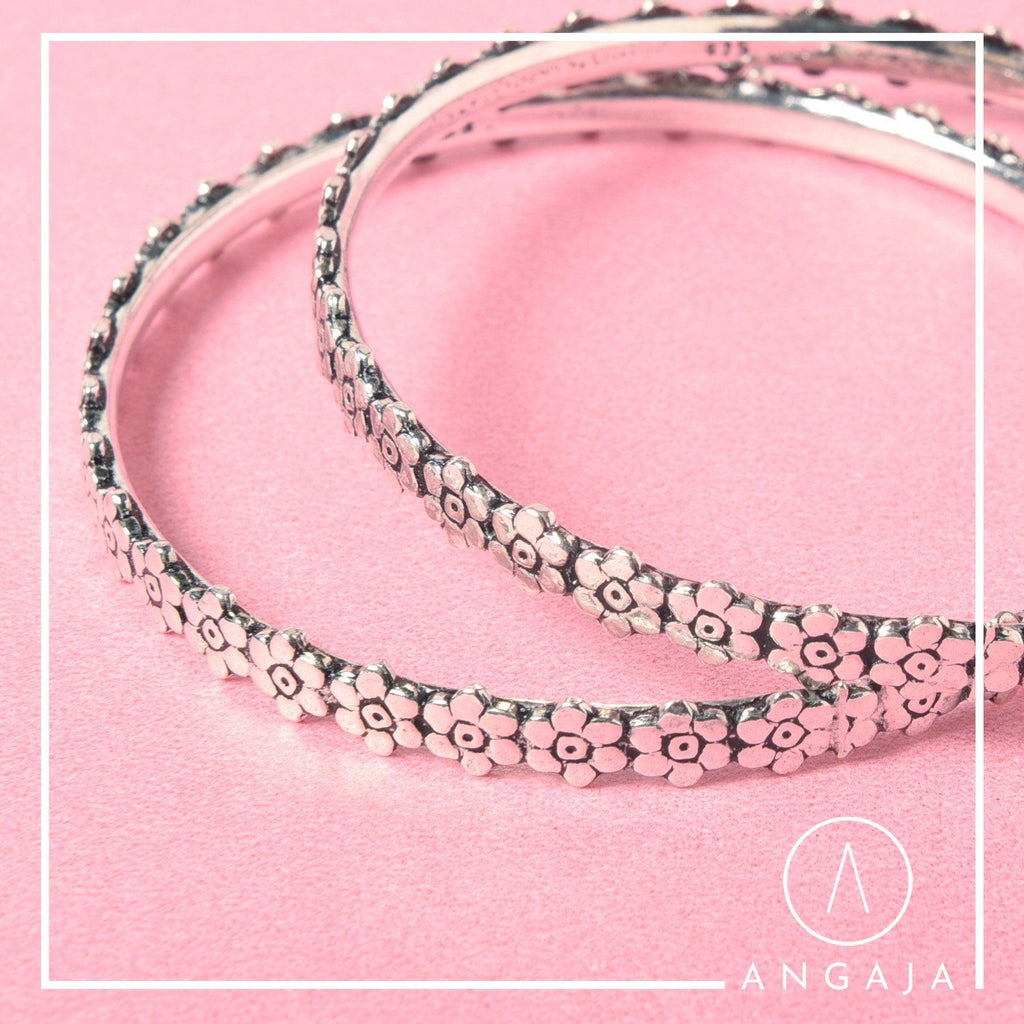 Silver Bangles - Angaja Silver