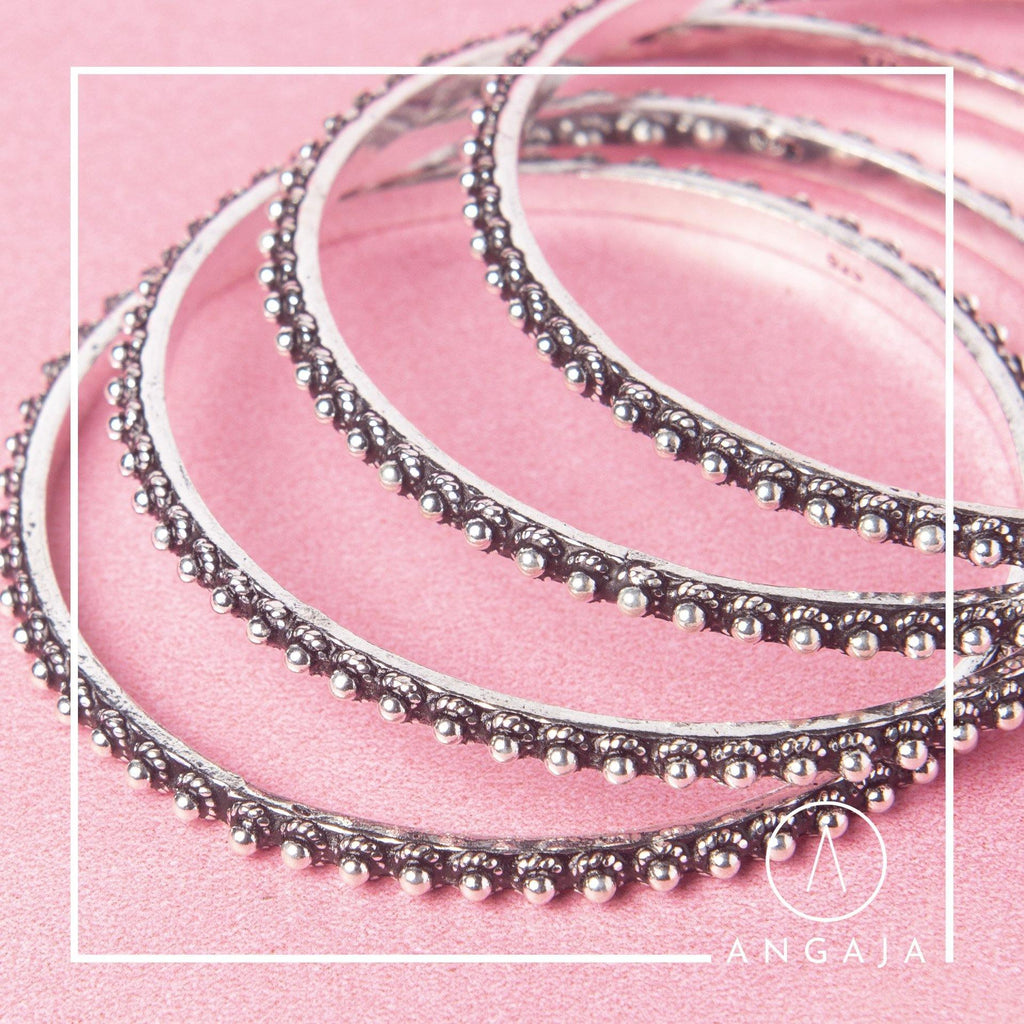 Silver Bangles - Angaja Silver