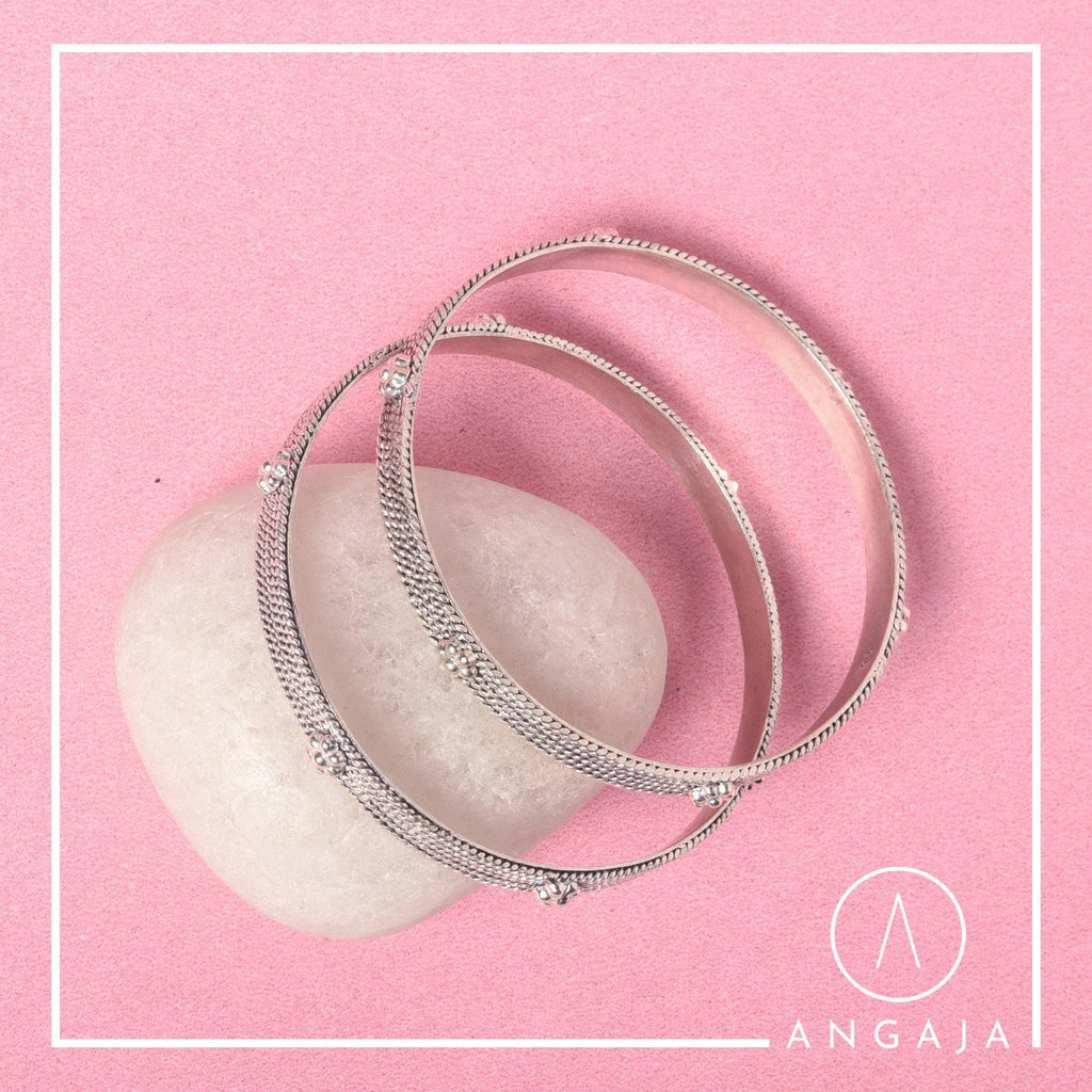 Silver Bangles - Angaja Silver