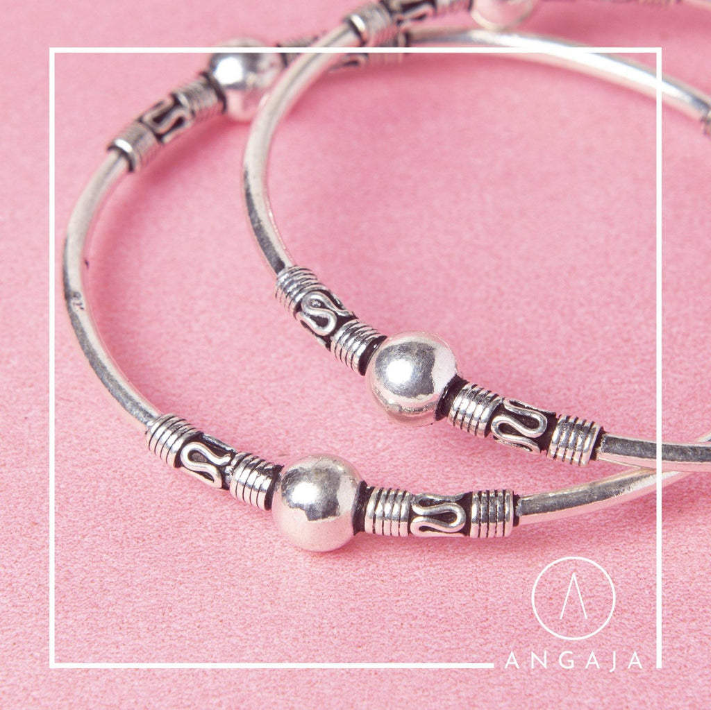 Silver Bangles - Angaja Silver