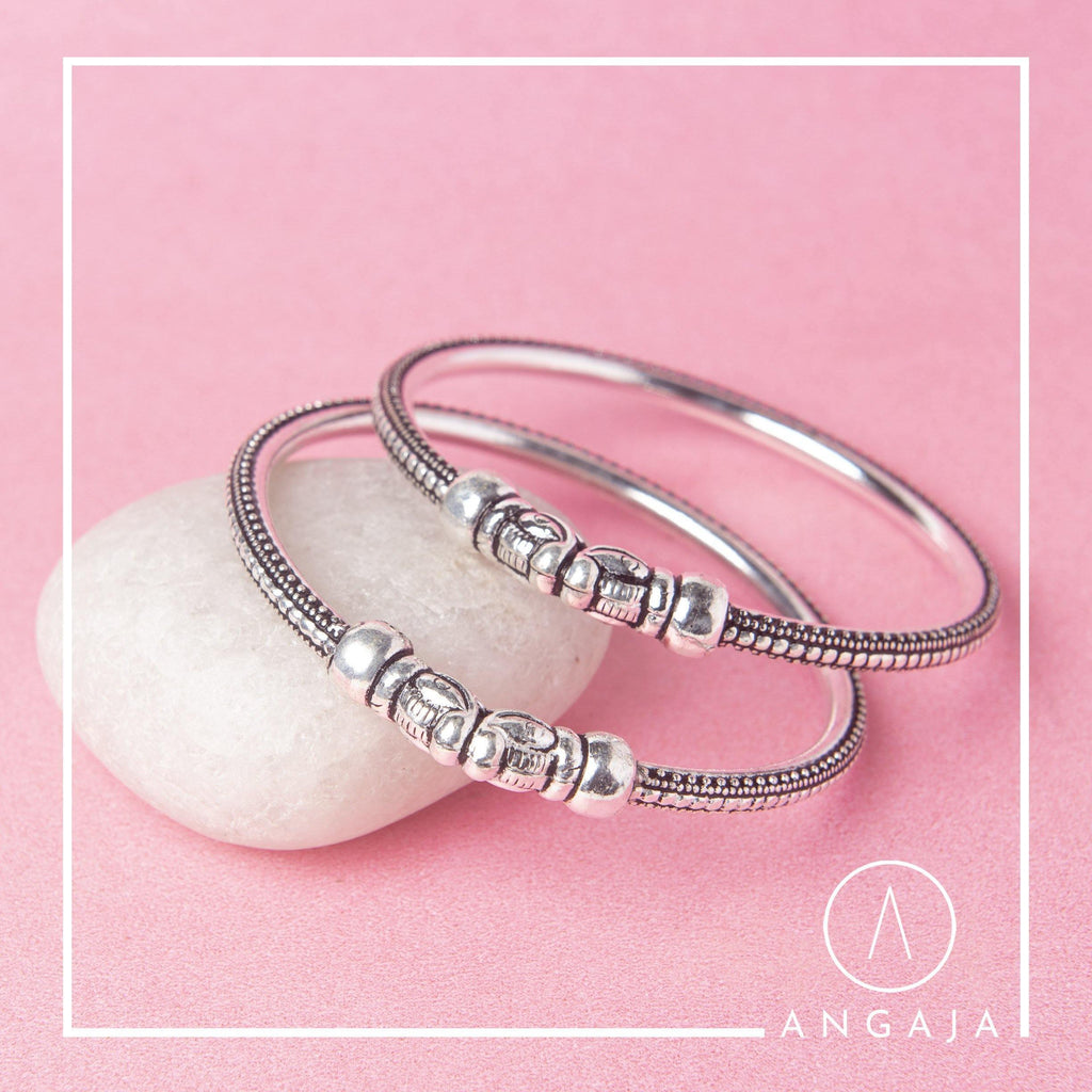 Silver Bangles - Angaja Silver