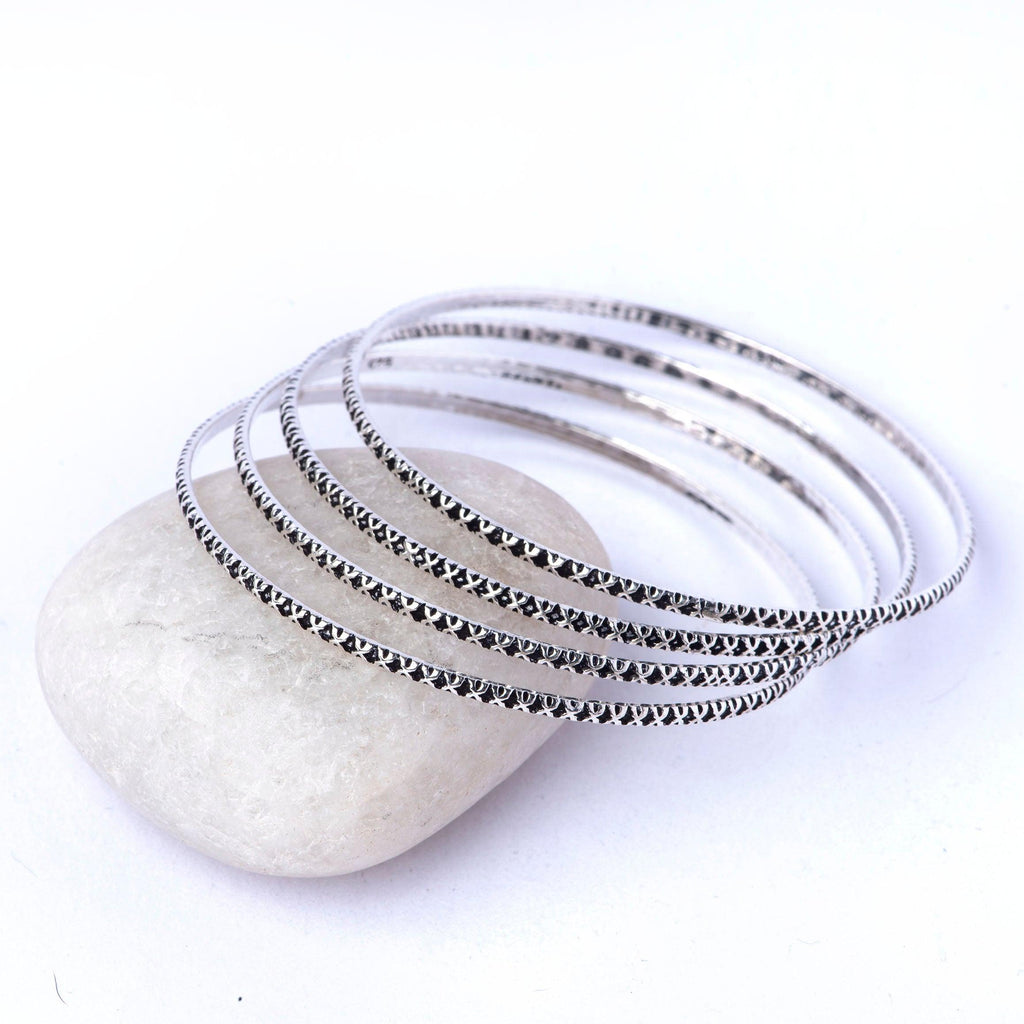 Silver Bangles - Angaja Silver