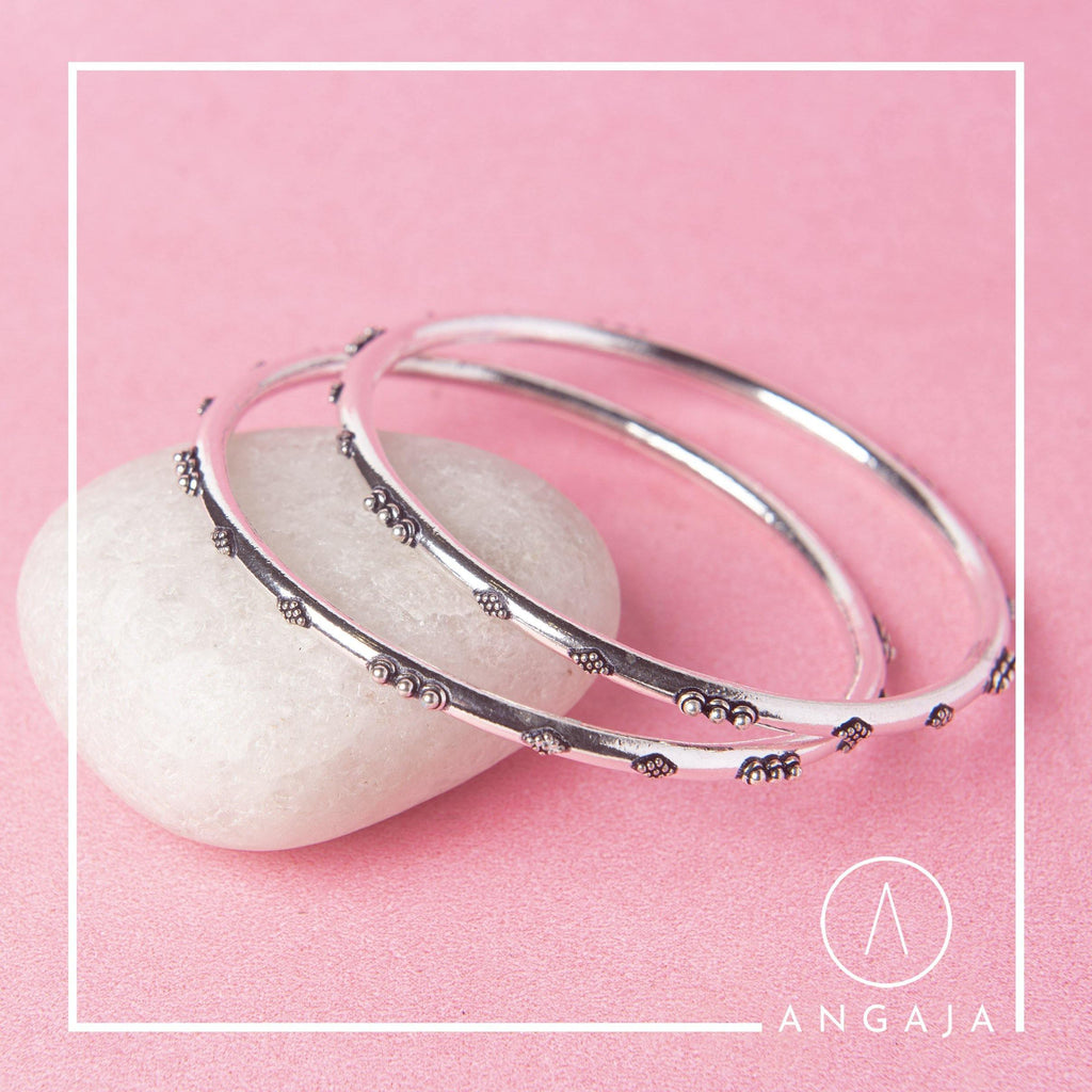 Silver Bangles - Angaja Silver