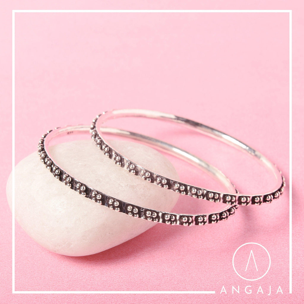 Silver Bangles - Angaja Silver