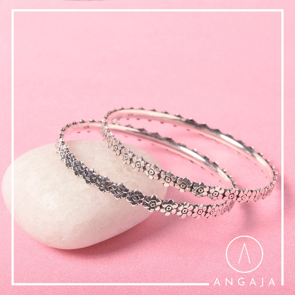 Silver Bangles - Angaja Silver