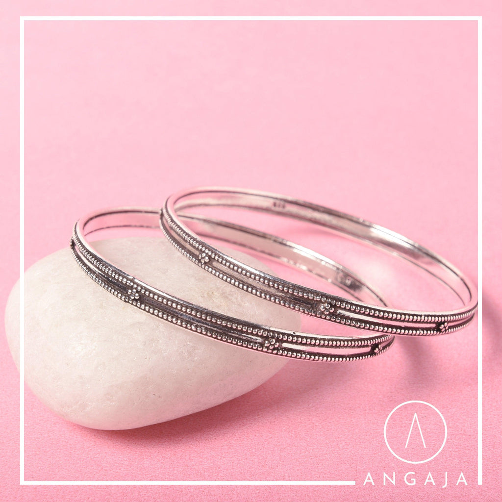 Silver Bangles - Angaja Silver