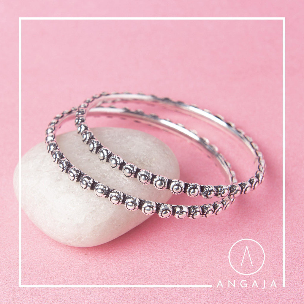 Silver Bangles - Angaja Silver