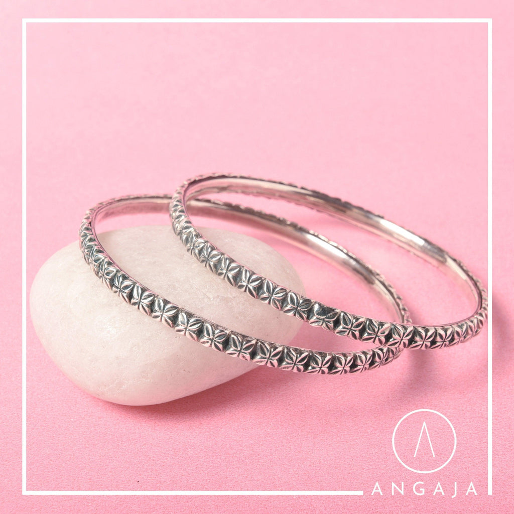 Silver Bangles - Angaja Silver