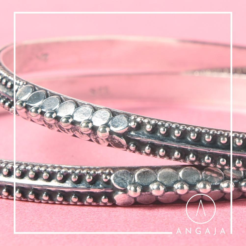 Silver Bangles - Angaja Silver