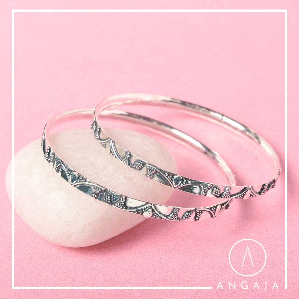 Silver Bangles - Angaja Silver