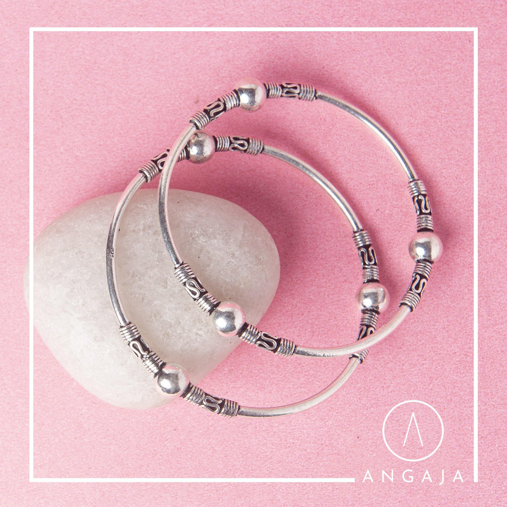 Silver Bangles - Angaja Silver