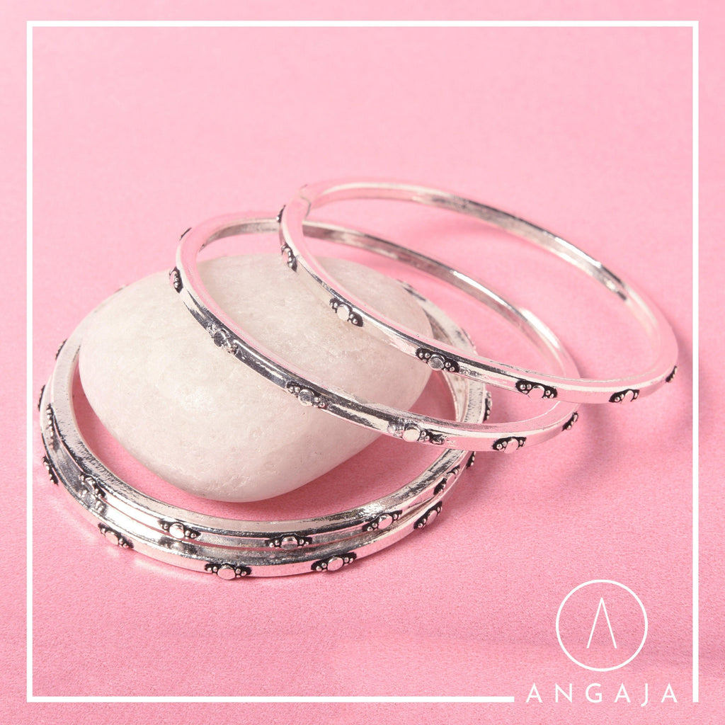 Silver Bangles - Angaja Silver